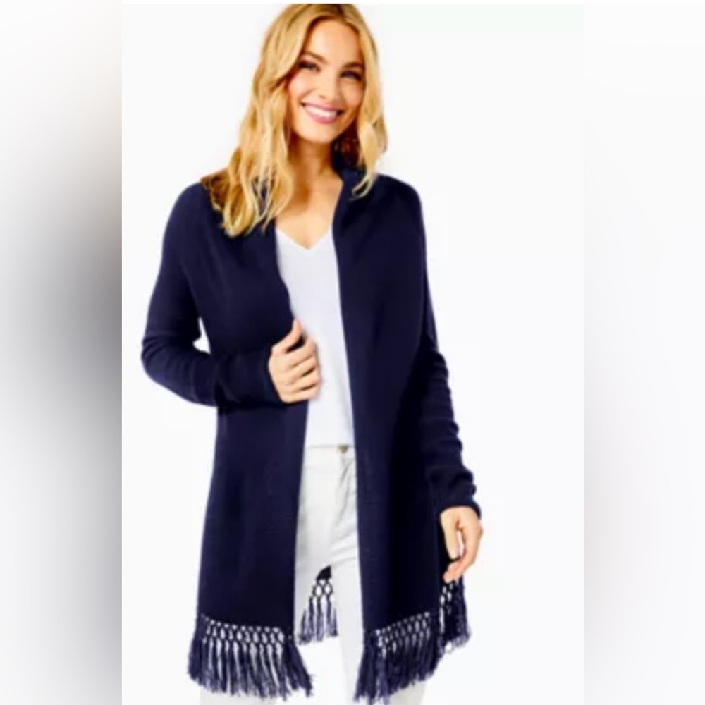 Lilly Pulitzer Tatum Cardigan, Color: 
True Navy, size XL